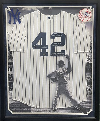 Mariano Rivera Yankees Signed 6 Stat 3D Framed Jersey HOF 2019 Auto Steiner COA