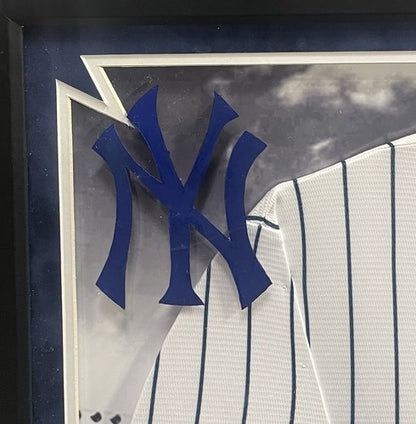 Mariano Rivera Yankees Signed 6 Stat 3D Framed Jersey HOF 2019 Auto Steiner COA