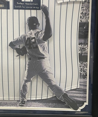 Mariano Rivera Yankees Signed 6 Stat 3D Framed Jersey HOF 2019 Auto Steiner COA
