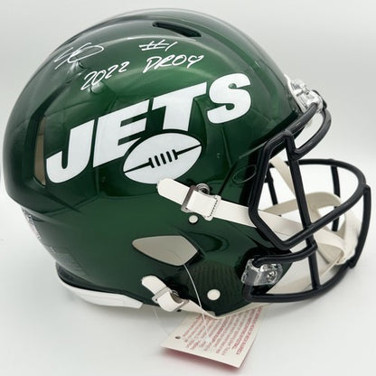 Sauce Gardner Jets Signed FS Speed Authentic FS Helmet 22 DROY Rookie Auto BAS