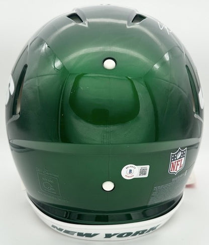 Sauce Gardner Jets Signed FS Speed Authentic FS Helmet 22 DROY Rookie Auto BAS