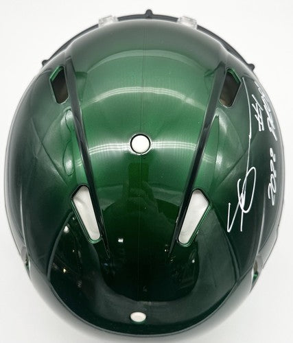 Sauce Gardner Jets Signed FS Speed Authentic FS Helmet 22 DROY Rookie Auto BAS