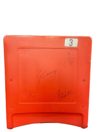 Ny Giants Signed Game Used Seatback Super Bowl Eli Manning Strahan Auto Steiner