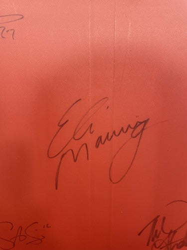 Ny Giants Signed Game Used Seatback Super Bowl Eli Manning Strahan Auto Steiner