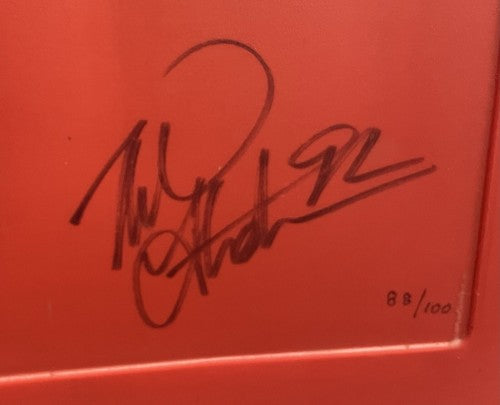 Ny Giants Signed Game Used Seatback Super Bowl Eli Manning Strahan Auto Steiner