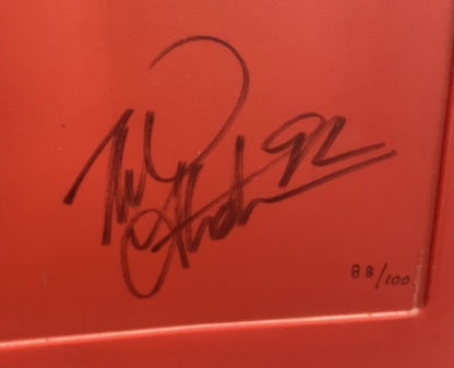 Ny Giants Signed Game Used Seatback Super Bowl Eli Manning Strahan Auto Steiner