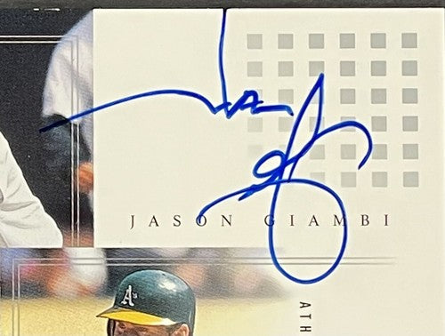 Jason Giambi Signed 2000 SP Authentic Chirography MVP Mint Auto Athletics