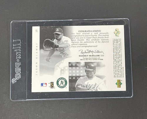Jason Giambi Signed 2000 SP Authentic Chirography MVP Mint Auto Athletics