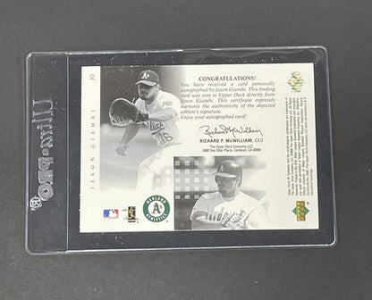 Jason Giambi Signed 2000 SP Authentic Chirography MVP Mint Auto Athletics
