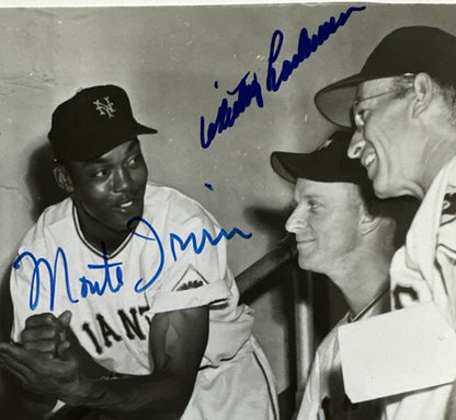 1951 Ny Giants Team Signed Monte Irvin Bobby Thomson Noble 5 auto 8x10 photo Jsa