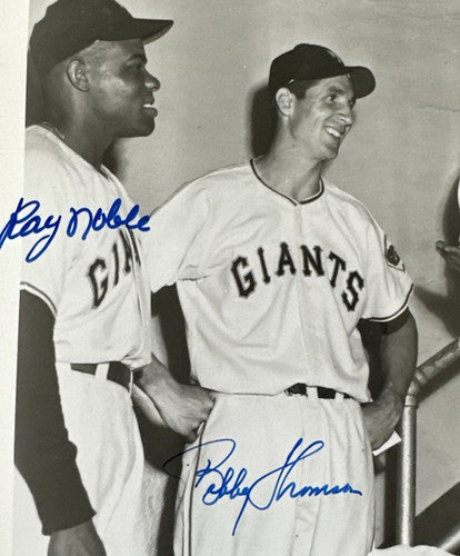 1951 Ny Giants Team Signed Monte Irvin Bobby Thomson Noble 5 auto 8x10 photo Jsa