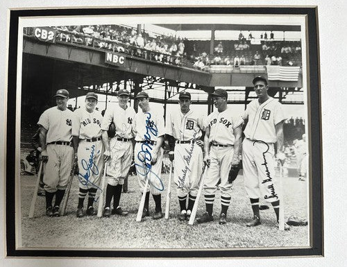 1937 All-Star game Team Signed photo Joe DiMaggio Hank Greenberg 5 Auto Psa Coa