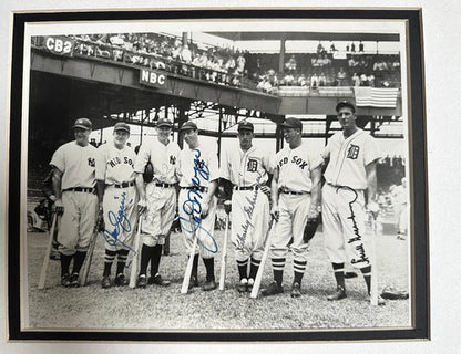 1937 All-Star game Team Signed photo Joe DiMaggio Hank Greenberg 5 Auto Psa Coa