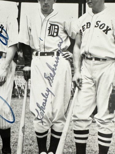 1937 All-Star game Team Signed photo Joe DiMaggio Hank Greenberg 5 Auto Psa Coa