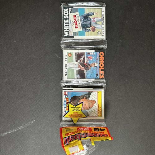 1986 Topps Baseball Rack Pack Cal Ripken Jr On Front Top Sealed Unopened