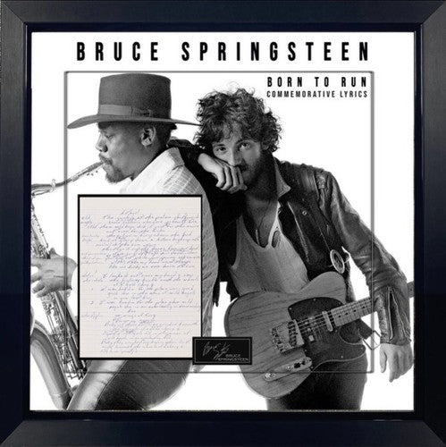 Bruce Springsteen Born To Run 3D Photo Framed Lyrics Facsimile Autograph