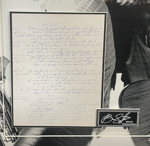 Bruce Springsteen Born To Run 3D Photo Framed Lyrics Facsimile Autograph