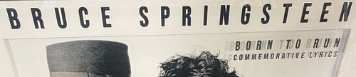 Bruce Springsteen Born To Run 3D Photo Framed Lyrics Facsimile Autograph
