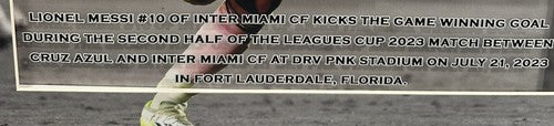 Lionel Messi Framed 3D Photo Facsimile Auto Inter Miami 1st Game Replica Ticket