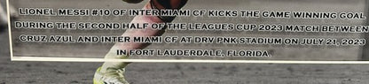 Lionel Messi Framed 3D Photo Facsimile Auto Inter Miami 1st Game Replica Ticket