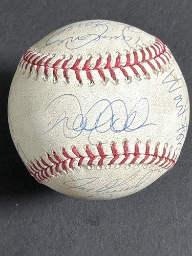 Yankees Signed Game Used Baseball Alex Rodriguez 25 Grand Slam Derek Jeter Mlb