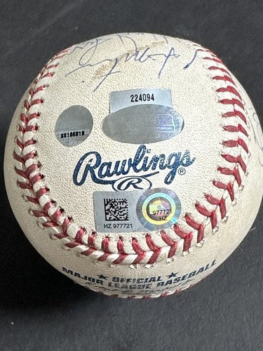 Yankees Signed Game Used Baseball Alex Rodriguez 25 Grand Slam Derek Jeter Mlb