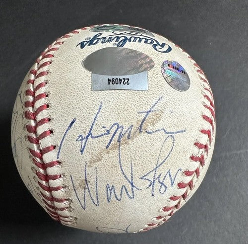 Yankees Signed Game Used Baseball Alex Rodriguez 25 Grand Slam Derek Jeter Mlb