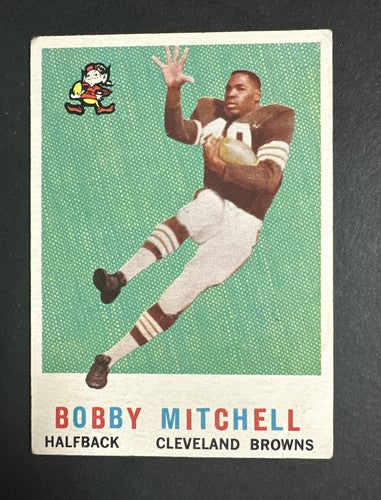 1959 Topps Football #140 Bobby Mitchell HOF Rookie Vg - Ex Centered Browns