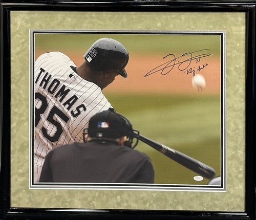 Frank Thomas Signed 16x20 Framed Photo White Sox Big Hurt Autograph JSA HoF