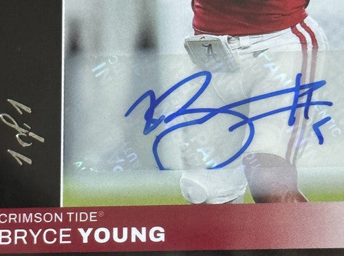 2023 Panini Chronicles Draft Picks Bryce Young Pinnacle Rookie 1/1 Auto SGC 7 Rc