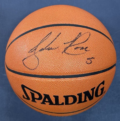Jalen Rose Signed NBA Spalding Game Leather Basketball Auto Fab 5 Michigan COA