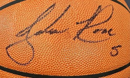 Jalen Rose Signed NBA Spalding Game Leather Basketball Auto Fab 5 Michigan COA