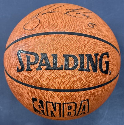 Jalen Rose Signed NBA Spalding Game Leather Basketball Auto Fab 5 Michigan COA