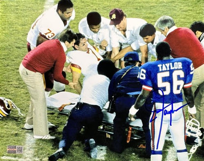 Lawrence Taylor Signed 8x10 Framed Photo Theismann Sack Giants Auto HoF Steiner