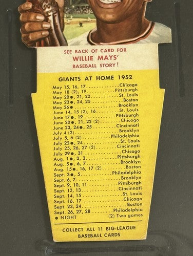 1952 Coca-Cola COKE Playing Tips Willie Mays Rookie PSA 3.5 Nicer RARE Low Pop