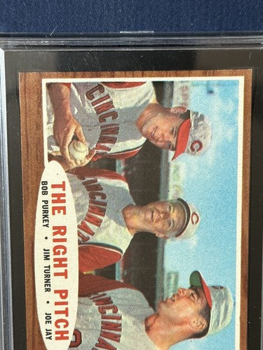 1962 Topps Baseball #263 The Right Pitch Purkey Turner Jay Gai 8 Mint Graded