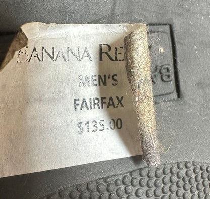 Banana Republic Size 7 1/2 Black Leather Fairfax Shoes Made Italy New Read