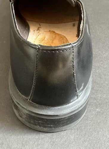 Banana Republic Size 7 1/2 Black Leather Fairfax Shoes Made Italy New Read