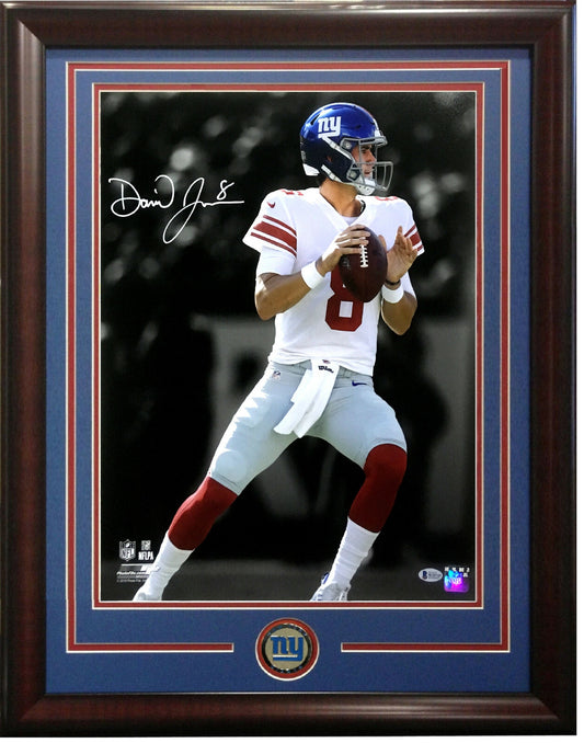 Daniel Jones signed 16x20 photo framed Ny Giants rookie auto Colts BAS COA