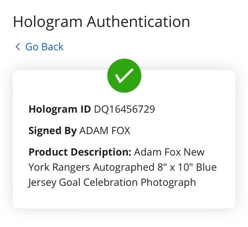 Adam Fox Signed 8x10 Photo Framed NY Rangers Mint Auto Celebration Fanatics COA