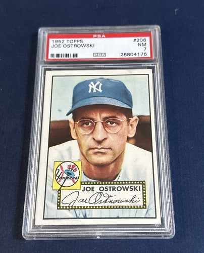 1952 Topps #206 Joe Ostrowski PSA 7 - NM Near Mint Yankees Beauty High End