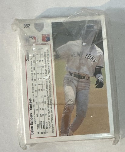 1991 Upper Deck Deion Sanders 352 Yankees Lot 50 Sealed Mint