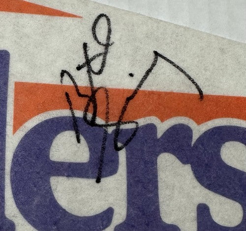 1984 NY Islanders Team Signed Pennant Mike Bossy Al Arbour Auto Frozen Pond Coa