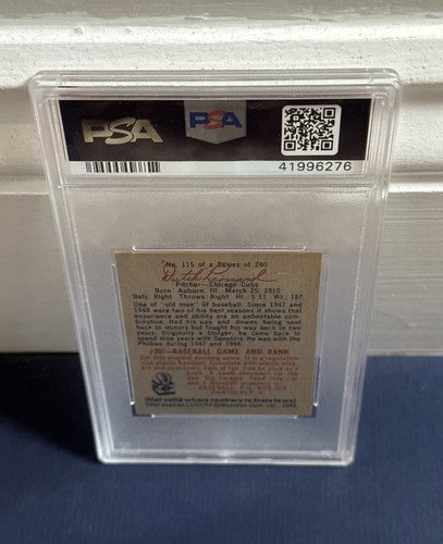 1949 Bowman #115 Emil Dutch Leonard PSA 8 Mint Beauty High End Rare
