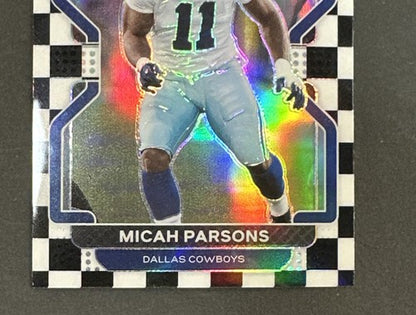 2021 Panini Prizm Micah Parsons RC Black & White Checkerboard 382 Cowboys Rookie