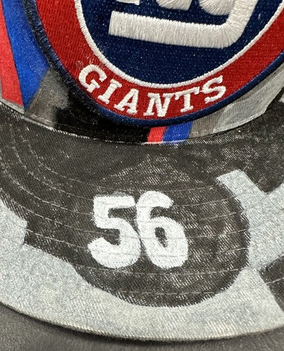 NY Giants Hand Painted Snapback Hat Artwork #56 Lawrence Taylor Signed By Artist