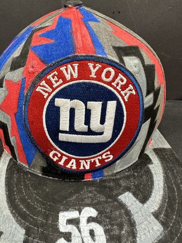 NY Giants Hand Painted Snapback Hat Artwork #56 Lawrence Taylor Signed By Artist