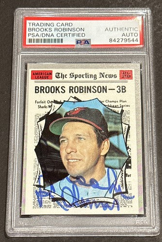 1970 Topps BROOKS ROBINSON #455 Signed Mint Hof Auto Psa Coa Orioles All Star