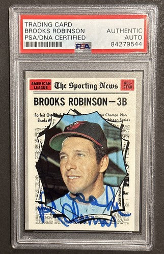 1970 Topps BROOKS ROBINSON #455 Signed Mint Hof Auto Psa Coa Orioles All Star
