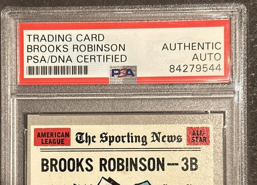 1970 Topps BROOKS ROBINSON #455 Signed Mint Hof Auto Psa Coa Orioles All Star